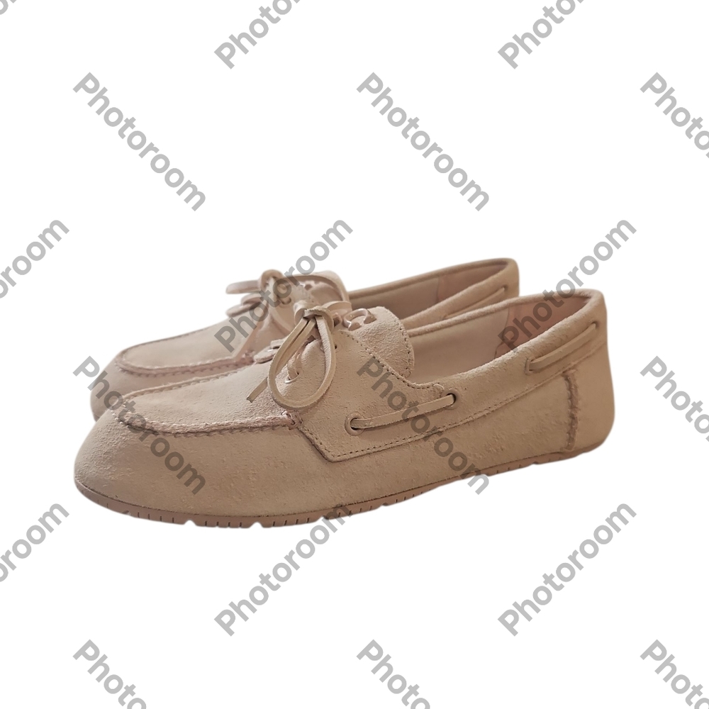 Coach Women's Sculpted C Boat Shoes Flats Suede Loafers in Pink Size 6.5